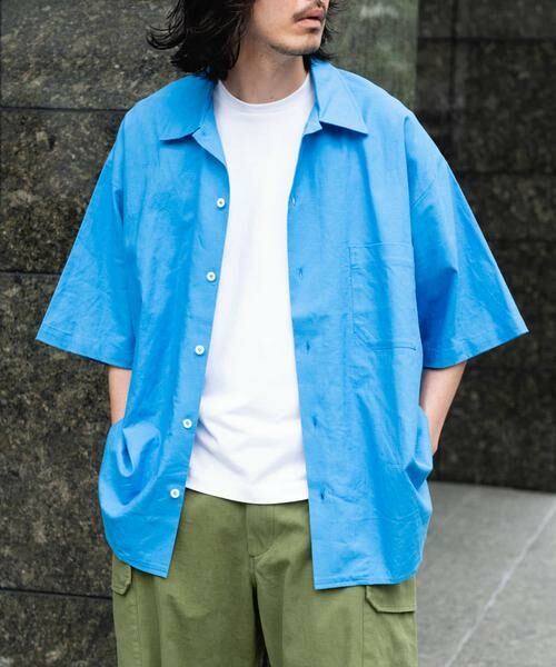 Sonny Label / サニーレーベル シャツ・ブラウス | ARMY TWILL　Cotton Linen Slab Shirts | 詳細7