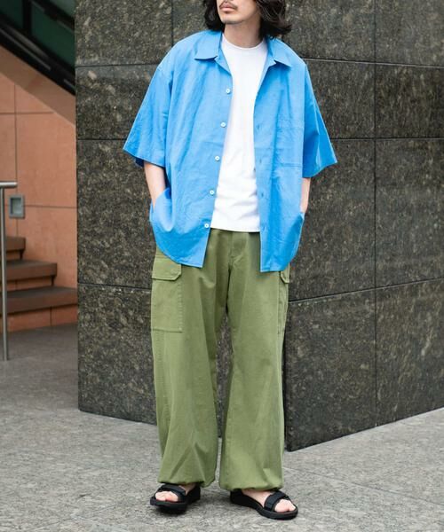 Sonny Label / サニーレーベル シャツ・ブラウス | ARMY TWILL　Cotton Linen Slab Shirts | 詳細9