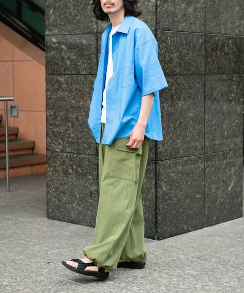 Sonny Label / サニーレーベル シャツ・ブラウス | ARMY TWILL　Cotton Linen Slab Shirts | 詳細10