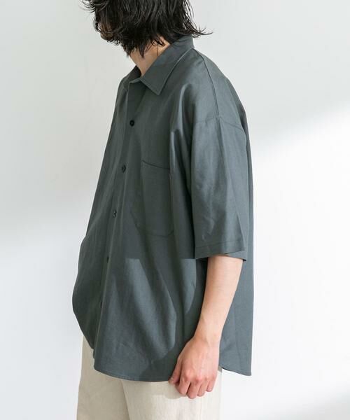 Sonny Label / サニーレーベル シャツ・ブラウス | ARMY TWILL　Cotton Linen Slab Shirts | 詳細22