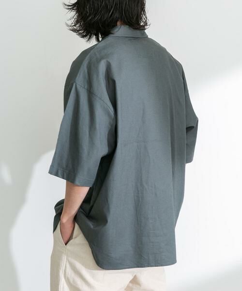 Sonny Label / サニーレーベル シャツ・ブラウス | ARMY TWILL　Cotton Linen Slab Shirts | 詳細23
