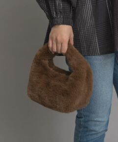 Sonny Label / サニーレーベル ハンドバッグ | LE VERNIS　フェイクファーマイクロバッグ