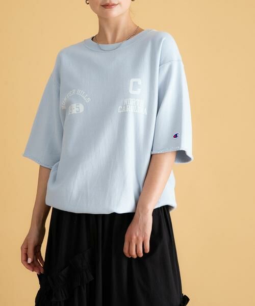 Sonny Label/サニーレーベル 『別注』Champion×Sonny Label リバースウィーブロゴスウェットTシャツ ライトブルー M Sonny Label/サニーレーベル 『別注』Champion×Sonny Label リバースウィーブロゴスウェットTシャツ ライトブルー M