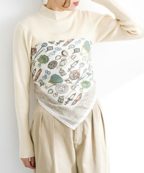 Sonny Label / サニーレーベル バンダナ・スカーフ | AULENTTI　大判ヴィンテージクロック柄スカーフ | 詳細1