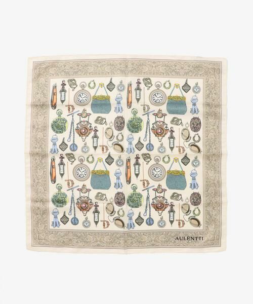 Sonny Label / サニーレーベル バンダナ・スカーフ | AULENTTI　大判ヴィンテージクロック柄スカーフ | 詳細3