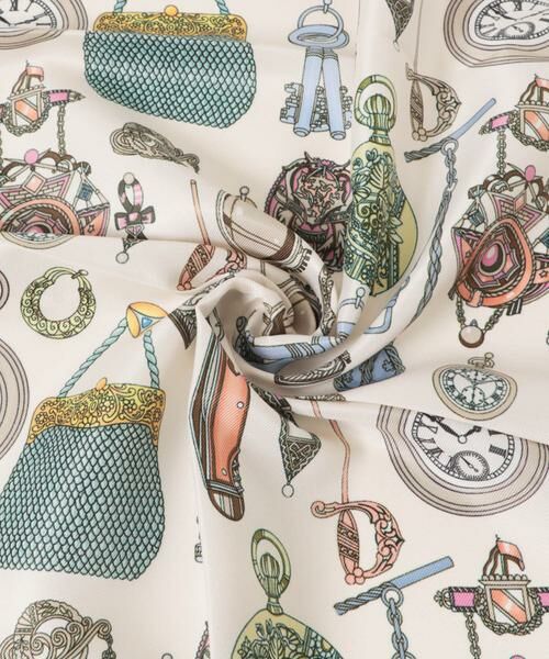 Sonny Label / サニーレーベル バンダナ・スカーフ | AULENTTI　大判ヴィンテージクロック柄スカーフ | 詳細4