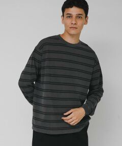 Sonny Label / サニーレーベル Tシャツ | ピグメントボーダーロングスリーブTシャツ