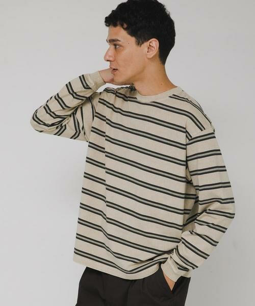 Sonny Label / サニーレーベル Tシャツ | ピグメントボーダーロングスリーブTシャツ | 詳細15