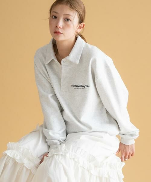 Sonny Label/サニーレーベル GEM SPORTSWEAR スウェットポロシャツ オートミール L