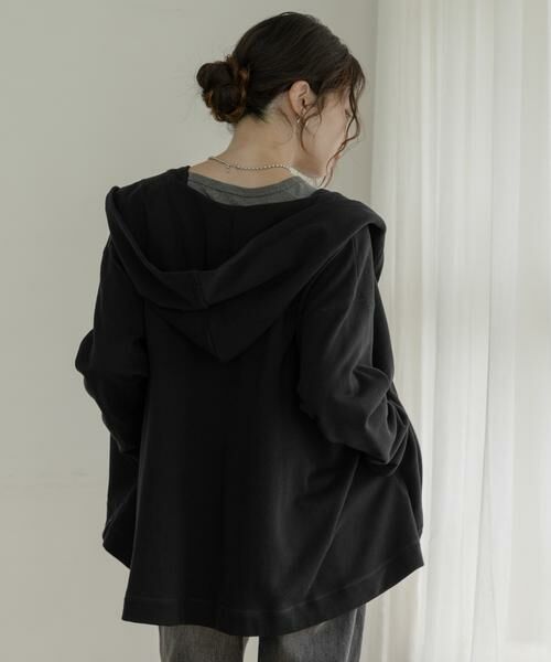 Sonny Label / サニーレーベル カーディガン・ボレロ | 裏毛フーディーカーディガン | 詳細4