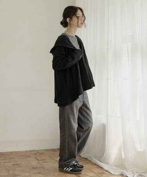 Sonny Label / サニーレーベル カーディガン・ボレロ | 裏毛フーディーカーディガン | 詳細5