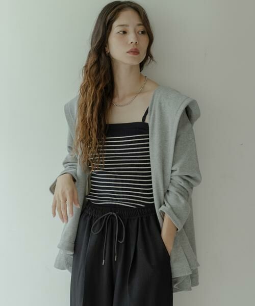 Sonny Label / サニーレーベル カーディガン・ボレロ | 裏毛フーディーカーディガン | 詳細10