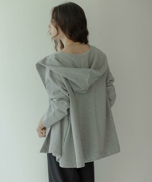 Sonny Label / サニーレーベル カーディガン・ボレロ | 裏毛フーディーカーディガン | 詳細13