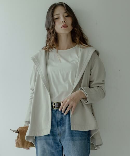 Sonny Label / サニーレーベル カーディガン・ボレロ | 裏毛フーディーカーディガン | 詳細21