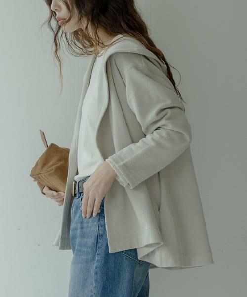 Sonny Label / サニーレーベル カーディガン・ボレロ | 裏毛フーディーカーディガン | 詳細22