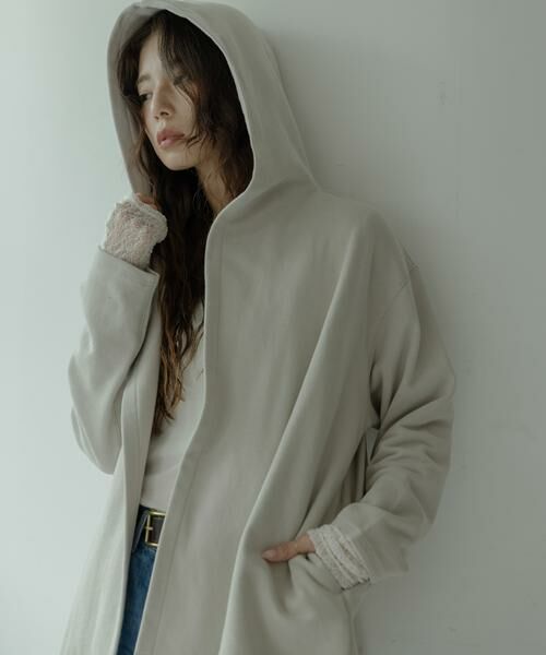 Sonny Label / サニーレーベル カーディガン・ボレロ | 裏毛フーディーカーディガン | 詳細23