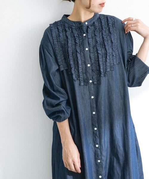 Sonny Label / サニーレーベル ワンピース | デニムフリルヨークワンピース | 詳細1