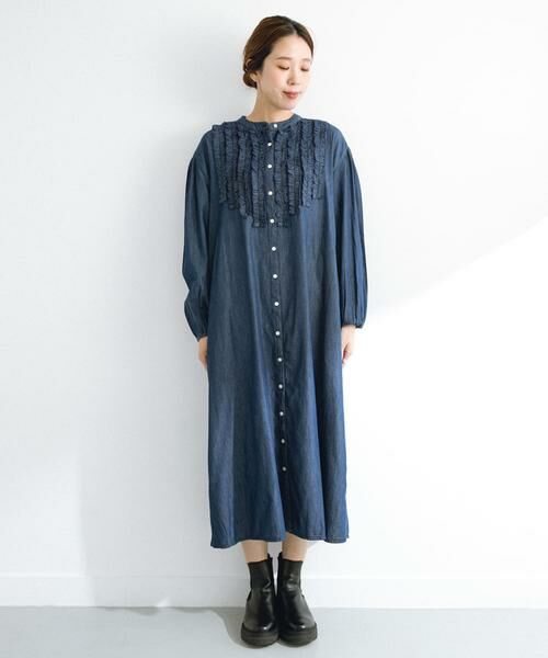 Sonny Label / サニーレーベル ワンピース | デニムフリルヨークワンピース | 詳細8