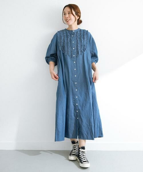 Sonny Label / サニーレーベル ワンピース | デニムフリルヨークワンピース | 詳細18