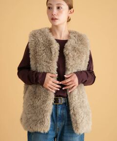 Sonny Label / サニーレーベル その他アウター | カーリーフェイクファーベスト