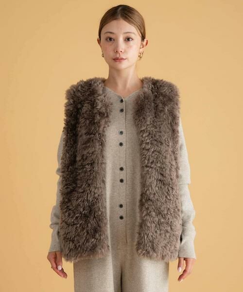 Sonny Label / サニーレーベル その他アウター | カーリーフェイクファーベスト | 詳細8