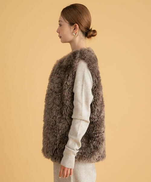 Sonny Label / サニーレーベル その他アウター | カーリーフェイクファーベスト | 詳細9