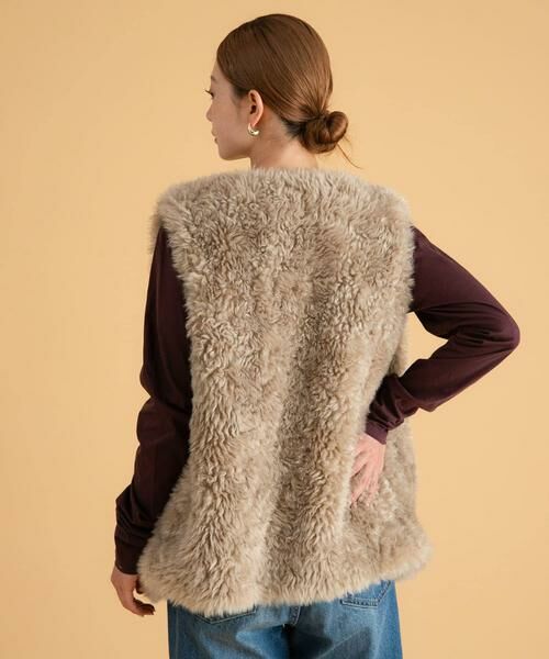 Sonny Label / サニーレーベル その他アウター | カーリーフェイクファーベスト | 詳細18