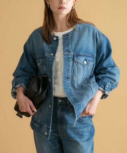 Sonny Label / サニーレーベル Gジャン・デニムジャケット | ノーカラーオーバーサイズGジャン | 詳細5