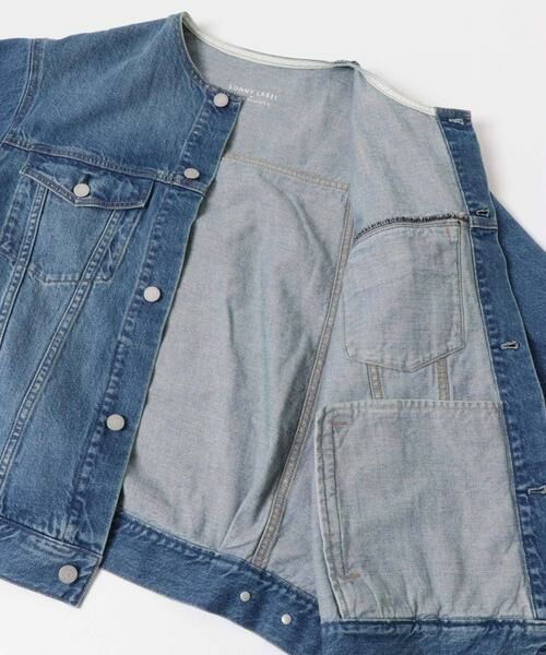 Sonny Label / サニーレーベル Gジャン・デニムジャケット | ノーカラーオーバーサイズGジャン | 詳細9