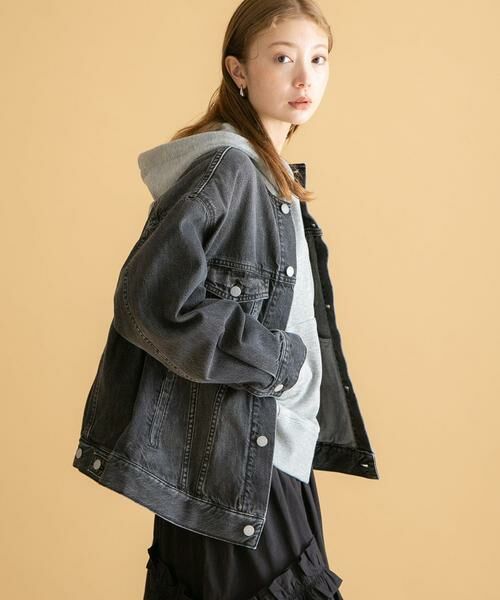 Sonny Label/サニーレーベル ノーカラーオーバーサイズGジャン グレー FREE Sonny Label/サニーレーベル ノーカラーオーバーサイズGジャン グレー FREE