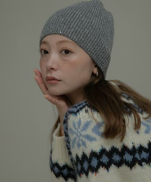 Sonny Label / サニーレーベル ニットキャップ | スパンコールラメニット帽 | 詳細1