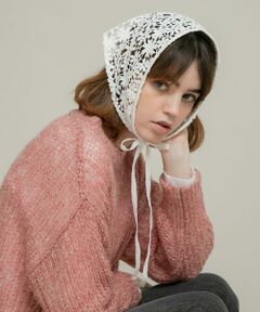 Sonny Label / サニーレーベル マフラー・ショール・スヌード・ストール | フラワーレースサンカクストール