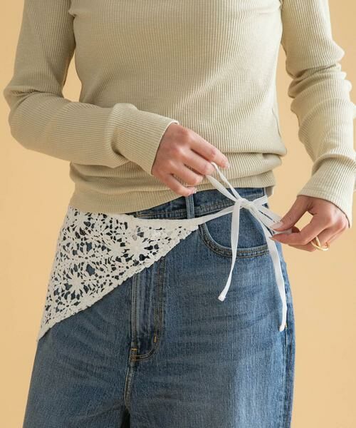 Sonny Label / サニーレーベル マフラー・ショール・スヌード・ストール | フラワーレースサンカクストール | 詳細6