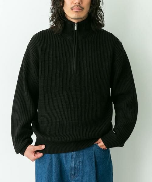 Sonny Label / サニーレーベル ニット・セーター | マルチサイズハーフジップニットプルオーバー | 詳細4
