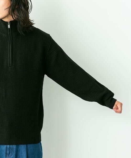 Sonny Label / サニーレーベル ニット・セーター | マルチサイズハーフジップニットプルオーバー | 詳細10