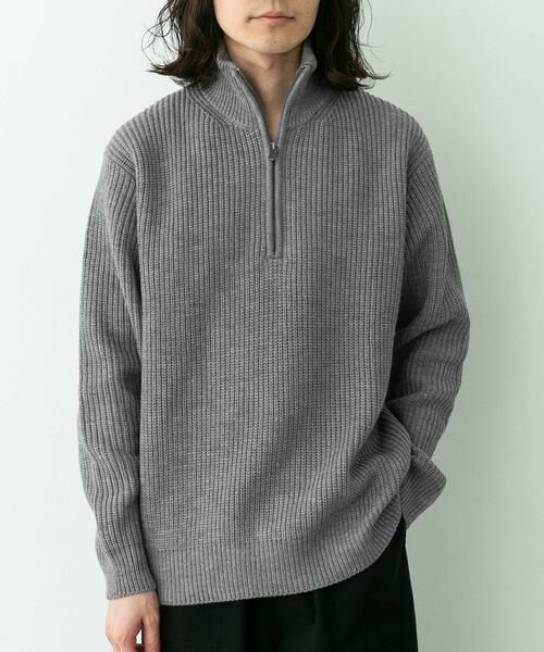 Sonny Label / サニーレーベル ニット・セーター | マルチサイズハーフジップニットプルオーバー | 詳細13
