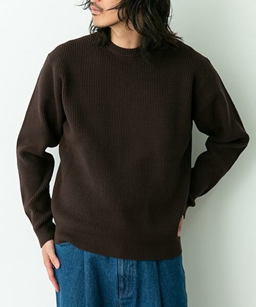 Sonny Label / サニーレーベル ニット・セーター | ウォッシャブルワッフルニットプルオーバー | 詳細10