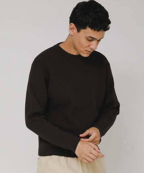 Sonny Label / サニーレーベル ニット・セーター | ウォッシャブルワッフルニットプルオーバー | 詳細2