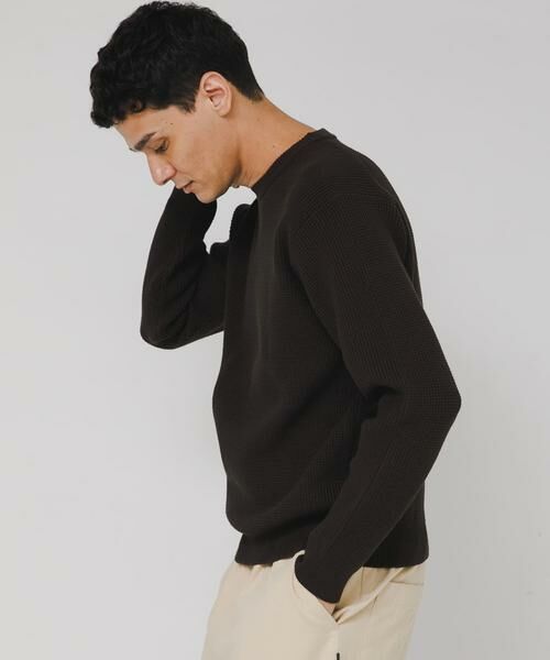 Sonny Label / サニーレーベル ニット・セーター | ウォッシャブルワッフルニットプルオーバー | 詳細3