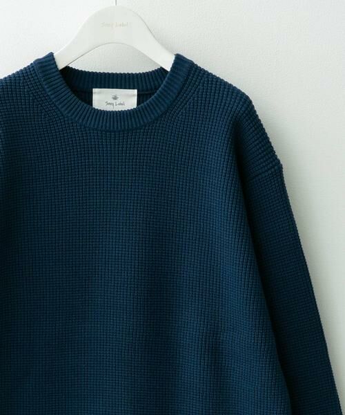 Sonny Label/サニーレーベル ウォッシャブルワッフルニットプルオーバー ブルー M Sonny Label/サニーレーベル ウォッシャブルワッフルニットプルオーバー ブルー M
