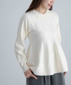 Sonny Label / サニーレーベル ニット・セーター | 『WEB限定』襟付きペプラムニットプルオーバー