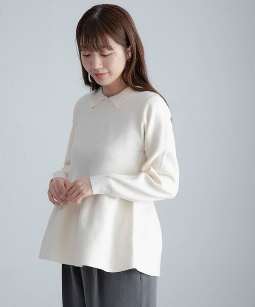 Sonny Label / サニーレーベル ニット・セーター | 『WEB限定』襟付きペプラムニットプルオーバー | 詳細3