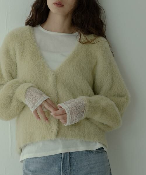 Sonny Label / サニーレーベル カーディガン・ボレロ | フェザーダブルフェイスカーディガン | 詳細1