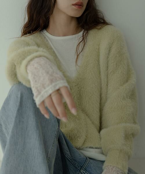 Sonny Label/サニーレーベル フェザーダブルフェイスカーディガン ミント FREE Sonny Label/サニーレーベル フェザーダブルフェイスカーディガン ミント FREE