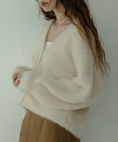 Sonny Label / サニーレーベル カーディガン・ボレロ | フェザーダブルフェイスカーディガン | 詳細10