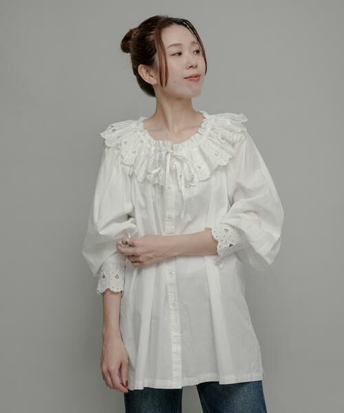 Sonny Label / サニーレーベル シャツ・ブラウス | sara mallika　コットンスカラップカラーブラウス | 詳細2