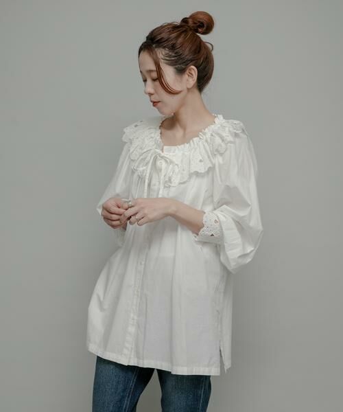 Sonny Label / サニーレーベル シャツ・ブラウス | sara mallika　コットンスカラップカラーブラウス | 詳細3