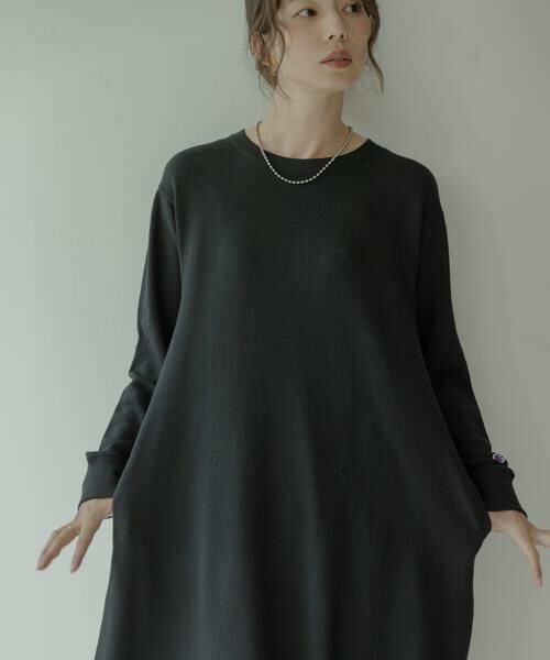 Sonny Label / サニーレーベル ワンピース | 『別注』Champion×Sonny Label　裏毛スウェットテントワンピース | 詳細1