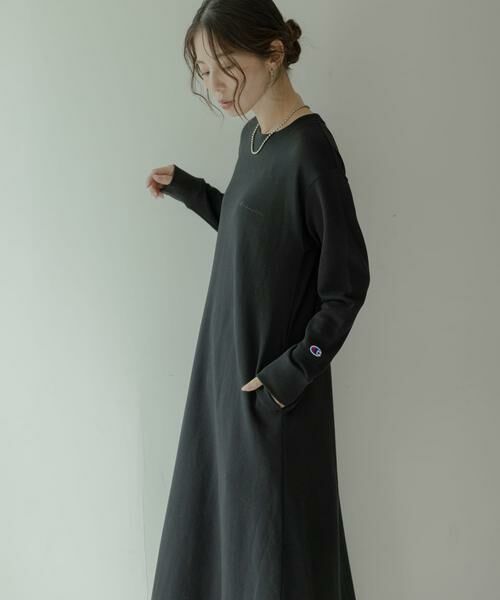 Sonny Label / サニーレーベル ワンピース | 『別注』Champion×Sonny Label　裏毛スウェットテントワンピース | 詳細3