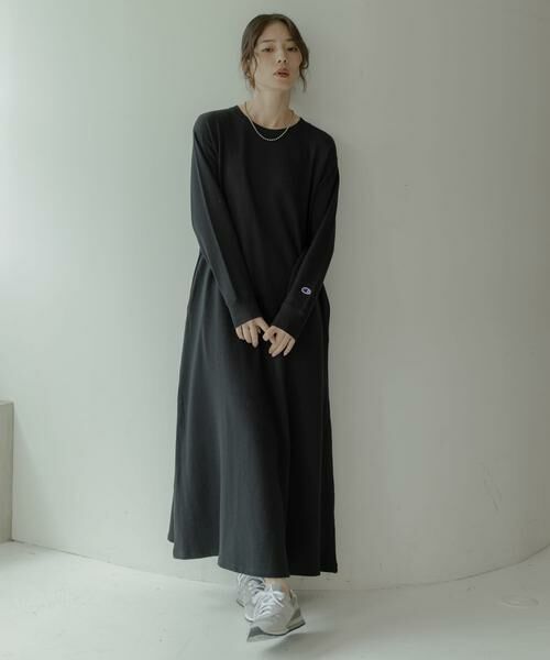 Sonny Label / サニーレーベル ワンピース | 『別注』Champion×Sonny Label　裏毛スウェットテントワンピース | 詳細5